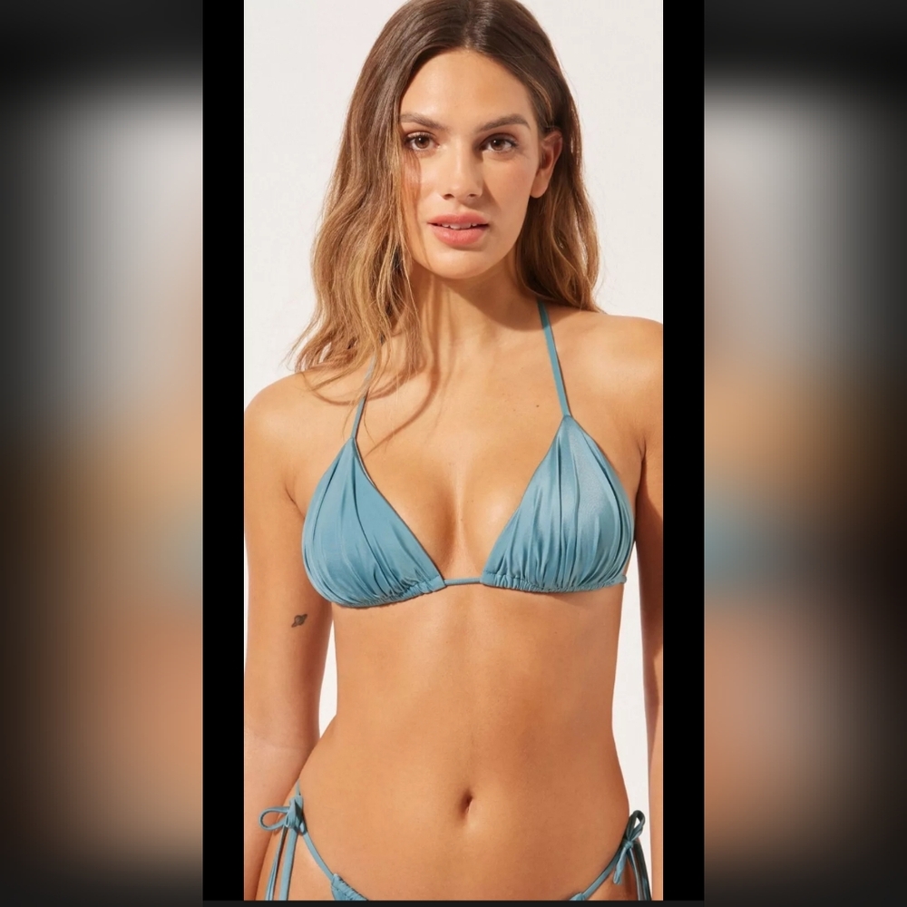 Satin Blue Bikini